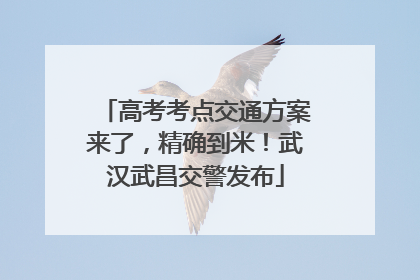 高考考点交通方案来了，精确到米！武汉武昌交警发布