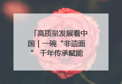 高质量发展看中国｜一碗“非遗面” 千年传承赋能文旅融合发展