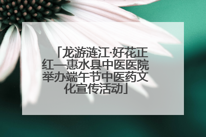 龙游涟江·好花正红—惠水县中医医院举办端午节中医药文化宣传活动