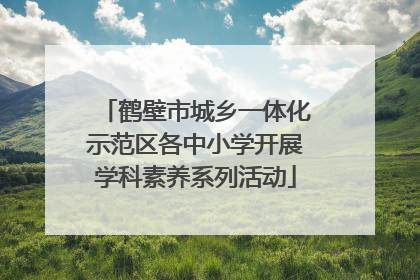 鹤壁市城乡一体化示范区各中小学开展学科素养系列活动