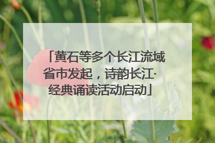 黄石等多个长江流域省市发起，诗韵长江·经典诵读活动启动