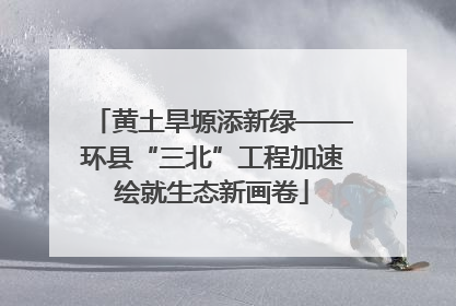 黄土旱塬添新绿——环县“三北”工程加速绘就生态新画卷