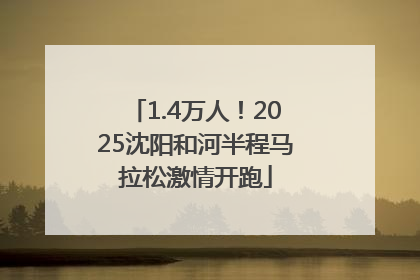 1.4万人！2025沈阳和河半程马拉松激情开跑
