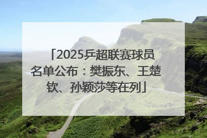 2025乒超联赛球员名单公布：樊振东、王楚钦、孙颖莎等在列