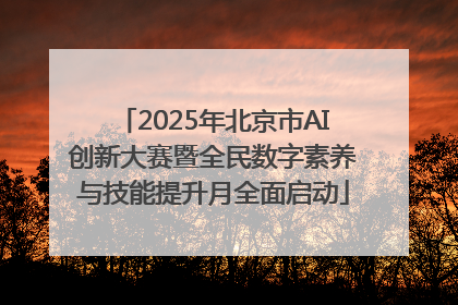2025年北京市AI创新大赛暨全民数字素养与技能提升月全面启动