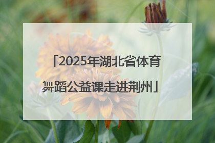 2025年湖北省体育舞蹈公益课走进荆州