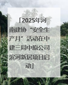 2025年河南建协“安全生产月”活动在中建三局中原公司滨河新居项目启动