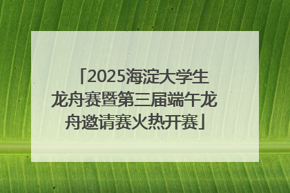 2025海淀大学生龙舟赛暨第三届端午龙舟邀请赛火热开赛