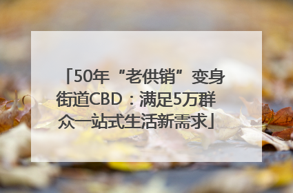 50年“老供销”变身街道CBD:满足5万群众一站式生活新需求