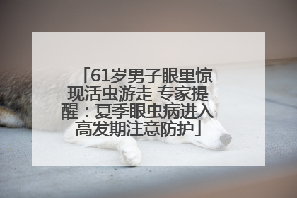 61岁男子眼里惊现活虫游走 专家提醒：夏季眼虫病进入高发期注意防护