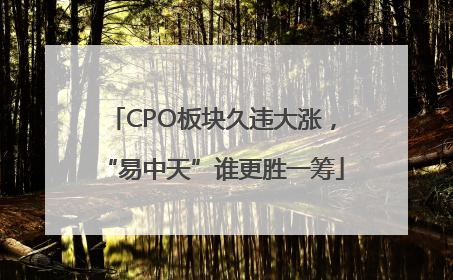CPO板块久违大涨，“易中天”谁更胜一筹