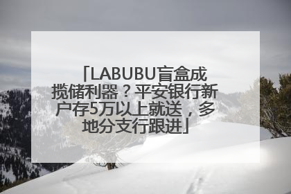 LABUBU盲盒成揽储利器？平安银行新户存5万以上就送，多地分支行跟进